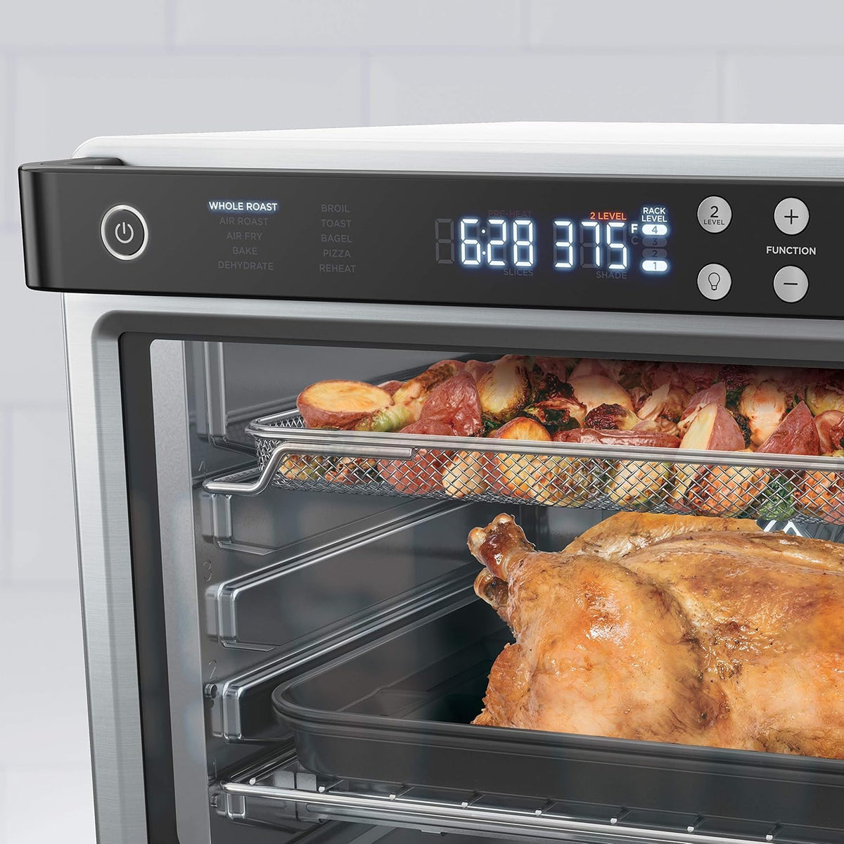 Professional air oven - truly circular convection - large countertop oven - air oven - used for air baking. roasting. drying. pizza making. and family meals - 1800 watts