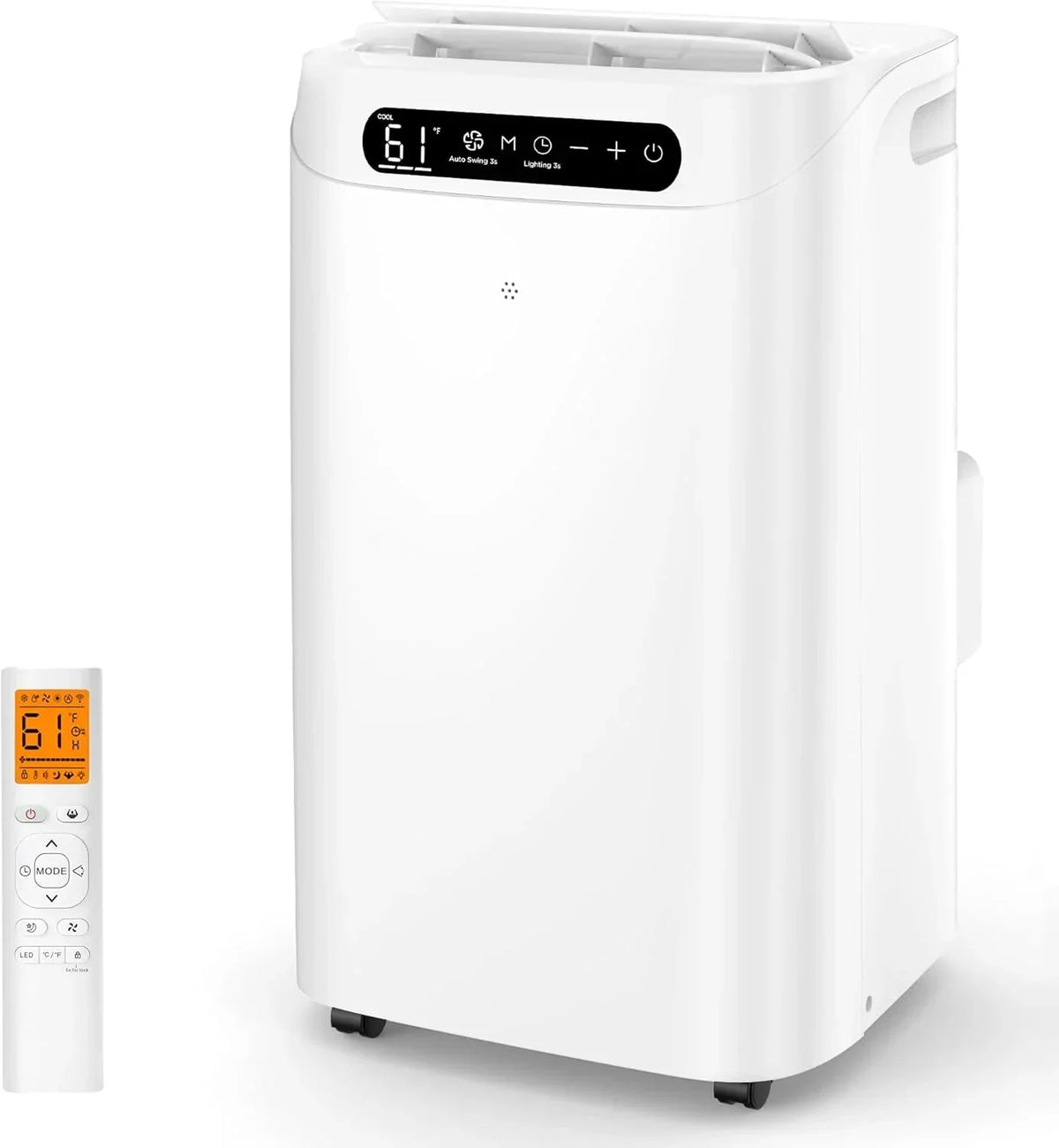 Portable Air Conditioners 14000Btu with Remote Control. 3-in-1 Free Stand Smart Cooling AC Unit with Dehumidifier. Fan. Cools Room up to 700 sq.ft.