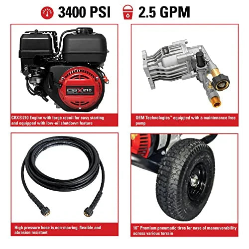 3.400 PSI Gas Pressure Washer
