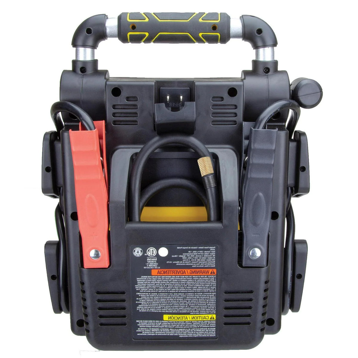 1200 Peak Amp Jump Starter & Power Station – 500W Inverter. 120 PSI Compressor