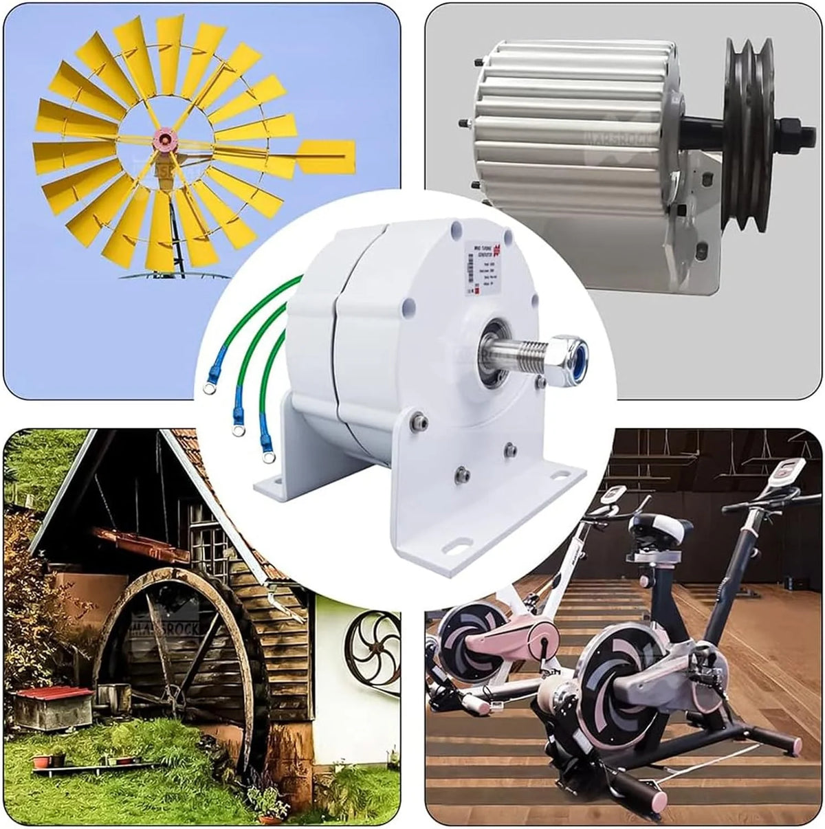 12.000W Low-RPM Permanent Magnet Generator. 12V/24V/48V/120V/220V Gearless Generator Motor for Wind Turbine. Water Turbine and DIY Power Generation