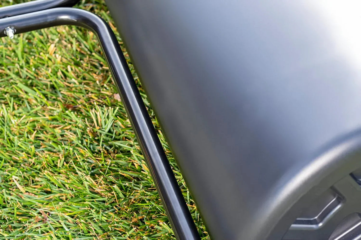 18 x 48 Tow Behind Poly Lawn Roller 550 lbs Weight with Water. Poly Drum and Steel Frame. with Plug. Designed for Lawn and Garden Tractors