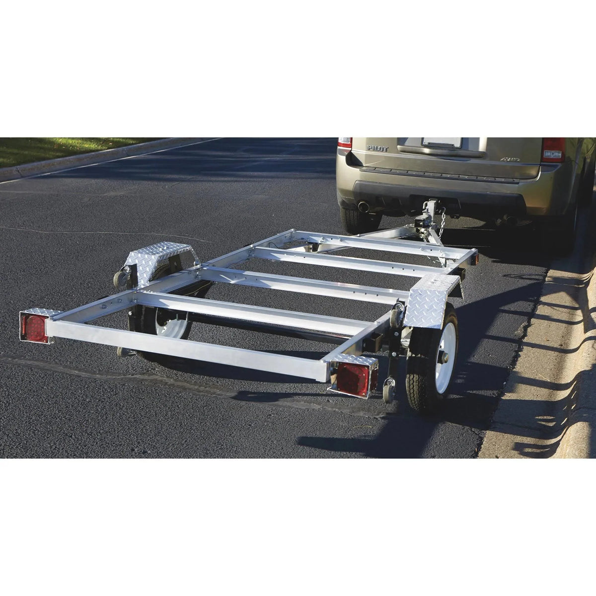 4-Ft. x 8-Ft. Folding Aluminum Utility Trailer. 1.170-Lb. Load Capacity