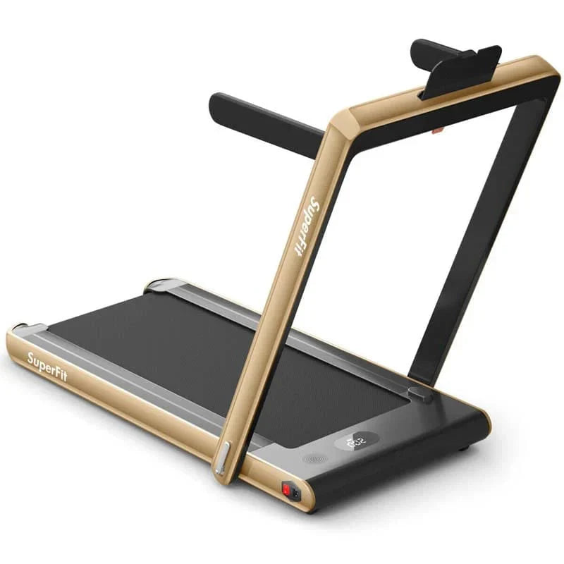 2-in-1 Folding Electric Treadmill. 2.25 HP. Under-Desk. with Dual Display and Smart App Control