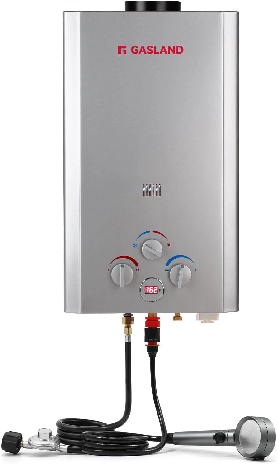 Portable Tankless Water Heater. Outdoors 6L 1.58GPM Propane Water Heater for RV Camping. Overheating Protection