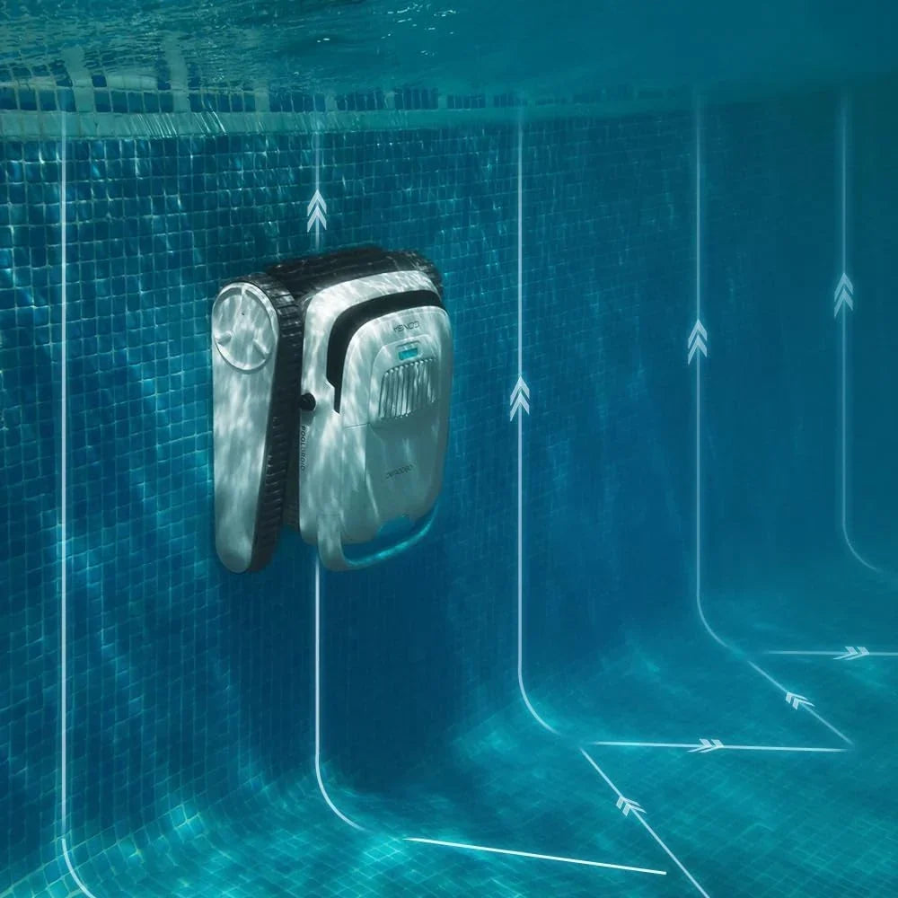 Cecotec Robot Limpiapiscinas para Fondos. Paredes y Línea de Flotación Conga Pooldroid 5000 TotalClean Pearl. Superficies 100m2. Pendiente Máx 90o.