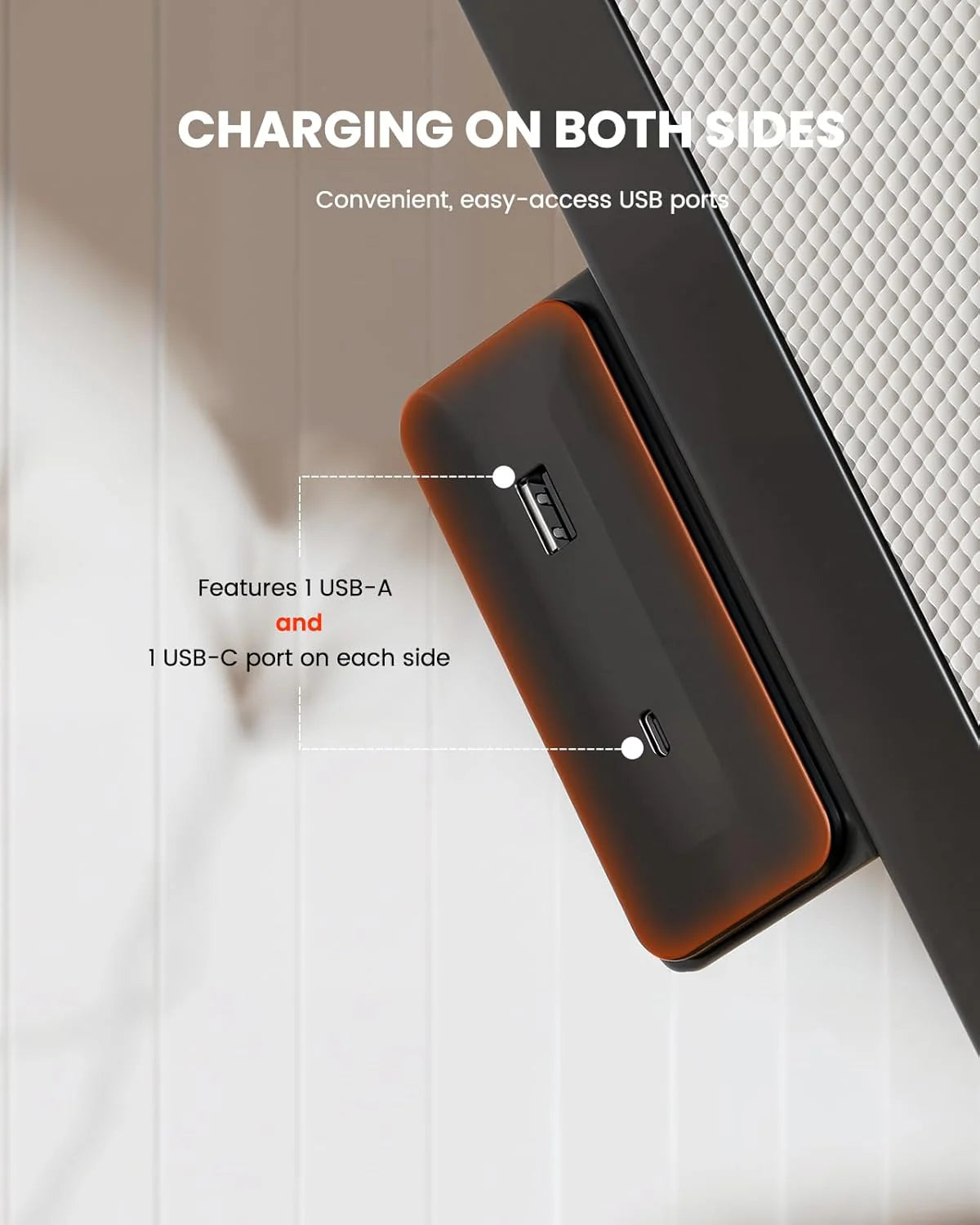 Amada Full Adjustable Bed Frame. Electric Base with Wireless Remote. 4 USB Ports. LED Night Light. Head & Foot Incline. Zero Gravity. Anti-Snore - 01B-F