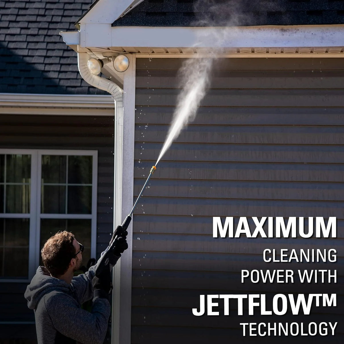 2300 pounds/square inch true brushless electric high-pressure cleaning machine (2.3 gallons/minute). 25 feet hose. quick-connect nozzle. 15°. 24°. 40° soap nozzles and turbine nozzle