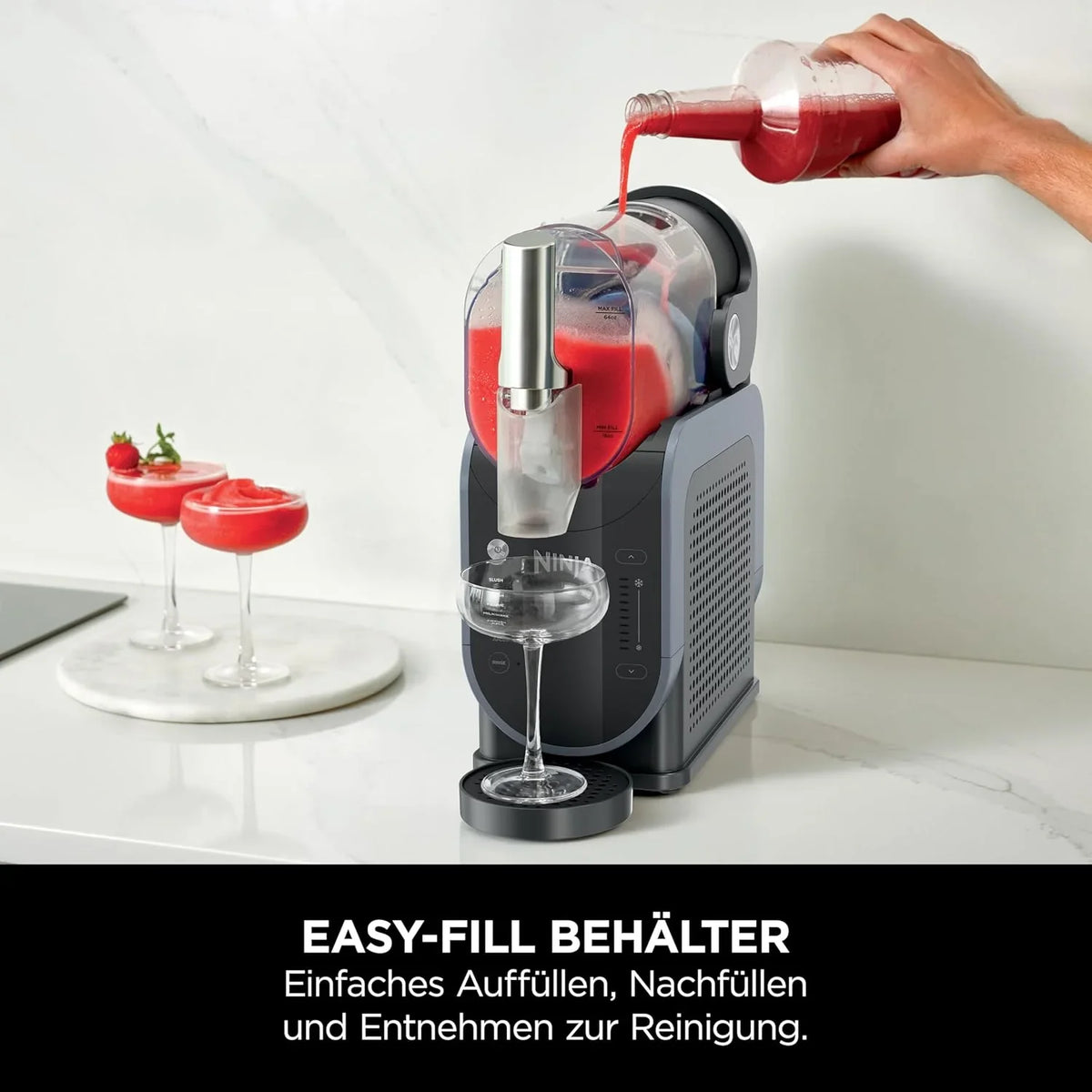 Ninja SLUSHi Maschine für Slush. Eis-Cocktails. Frappé. Milchshakes & gefrorenen Saft. ohne Eis oder Vorbereitungsaufwand. WhisperChill-Technology.
