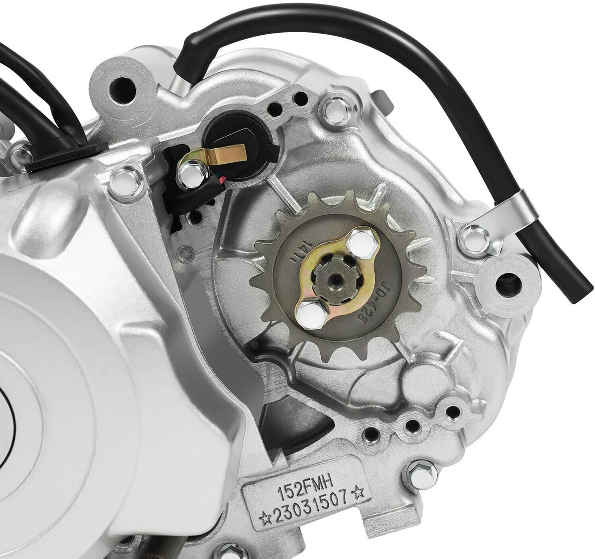 150CC 4 Stroke Engine Motor. Gy6 Single Cylinder Complete Engine Kit for 110cc-150cc Atvs and Go Karts and 11 Long Box Engine Size Scooters High-Flow Oil Pump CVT Carburetor Top Mount