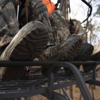21-Foot 2-Person Ladder Treestand. Heavy-Duty Hunting Tree Stand with Ladder. Elevated Outdoor Hunting Platform