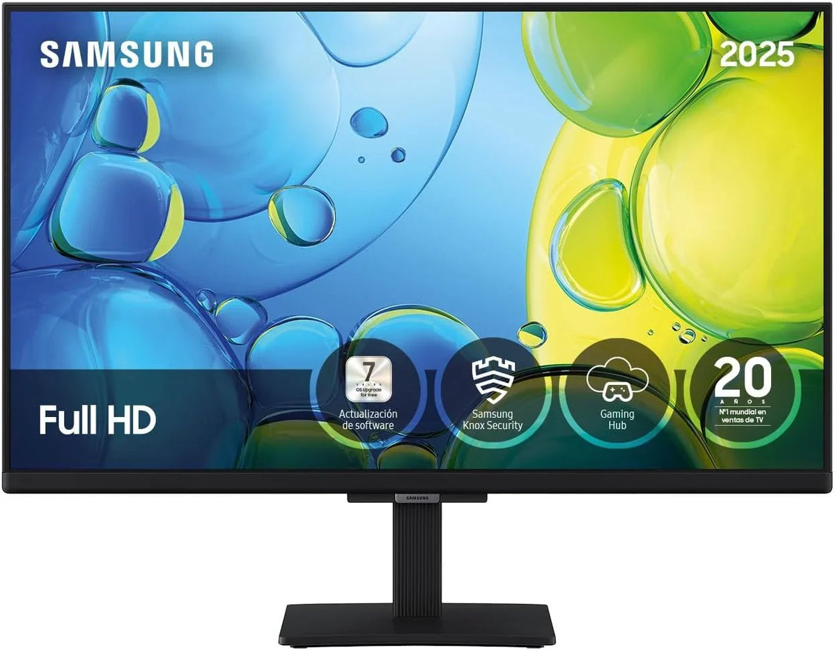 Samsung TV 24 Pulgadas Full HD F6005 4K Smart TV. Más Contraste con HDR. Sonido Que Sigue a la acción con OTS Lite. TV Plus y Tus Datos protegidos