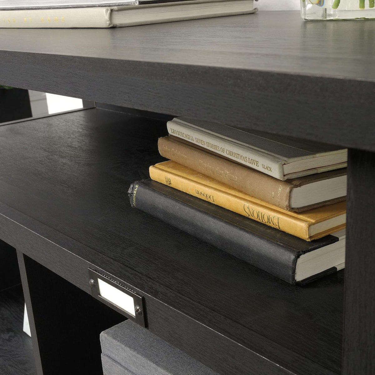 36-inch high 4-section bookshelf. Raven oak color