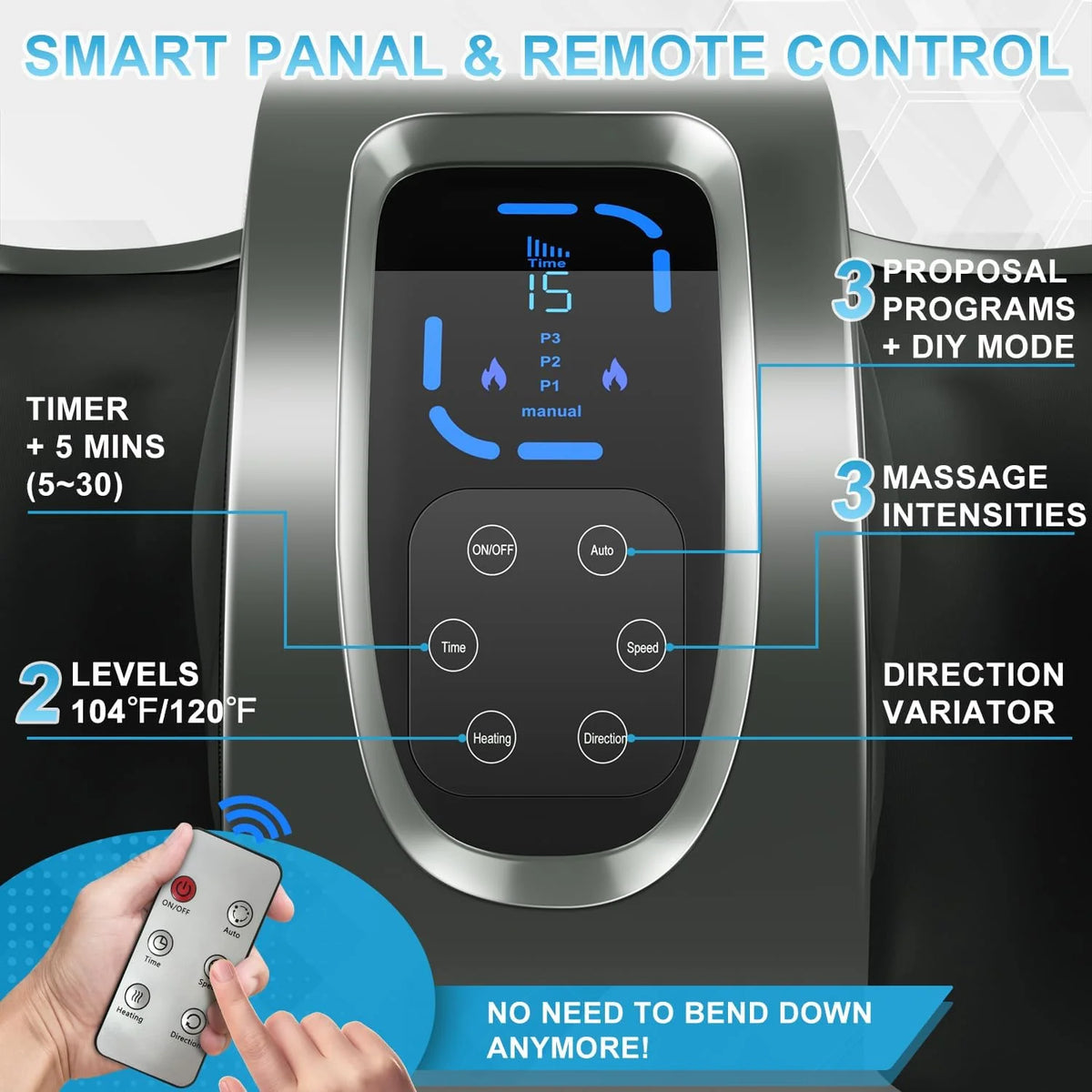 Therapeutic foot massager with heat therapy: Suitable for nerve disorders. plantar fasciitis and pain relief. This FSA/HSA compliant foot massager is suitable for home/office use to massage the feet/legs/shins/ankles. It is suitable for both women an