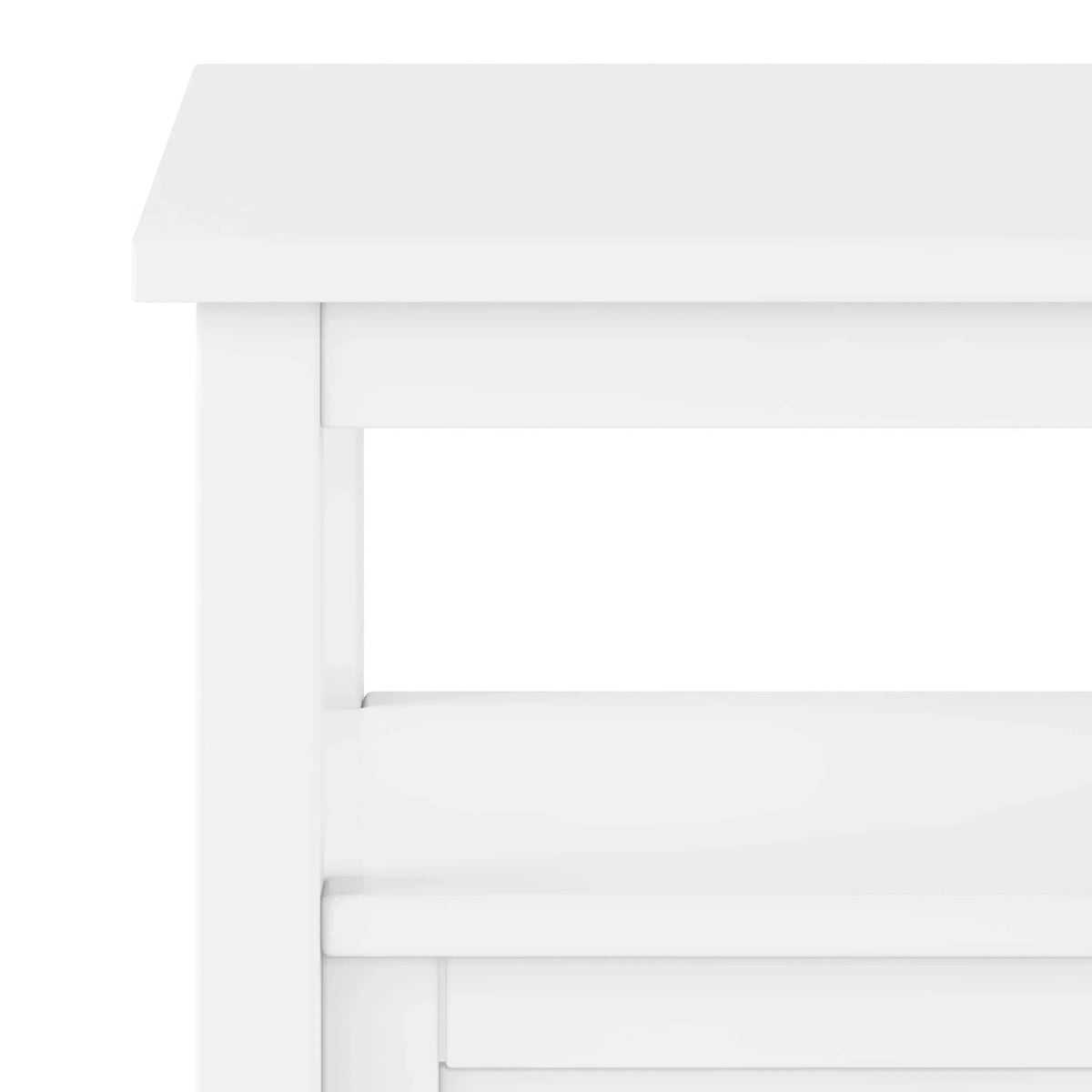 20 Inch Wide Solid Wood Rectangle End Table. Transitional Side Table