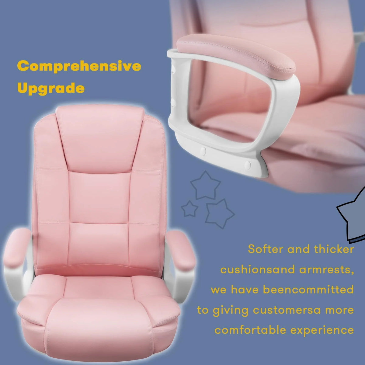 400 LBS Big and Tall Office Chair. Heavy Duty Ergonomic Computer Desk Chair for Home Office and Workspace