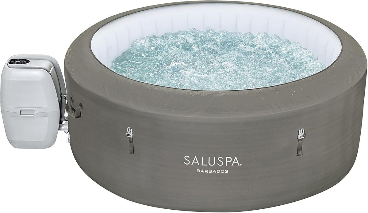 71 x 26-Inch Inflatable Hot Tub Spa for 2-4 Persons. Portable. with 2 Covers. Black