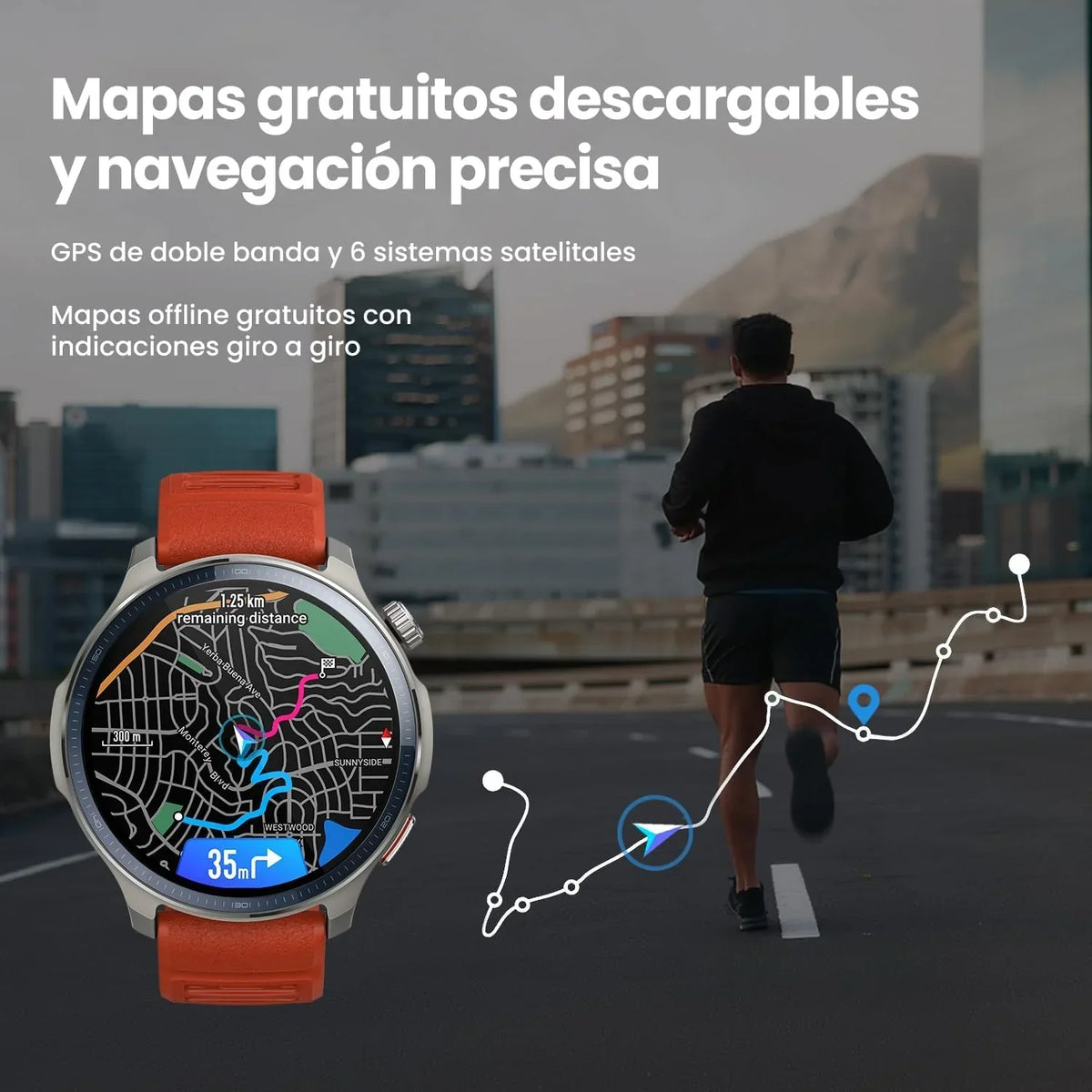 Amazfit Balance 2 Reloj Inteligente Hombre 47mm. Pantalla AMOLED 1.5 Cristal de Zafiro. smartwatch con NFC. GPS. batería de 21 días. 170+ Modos