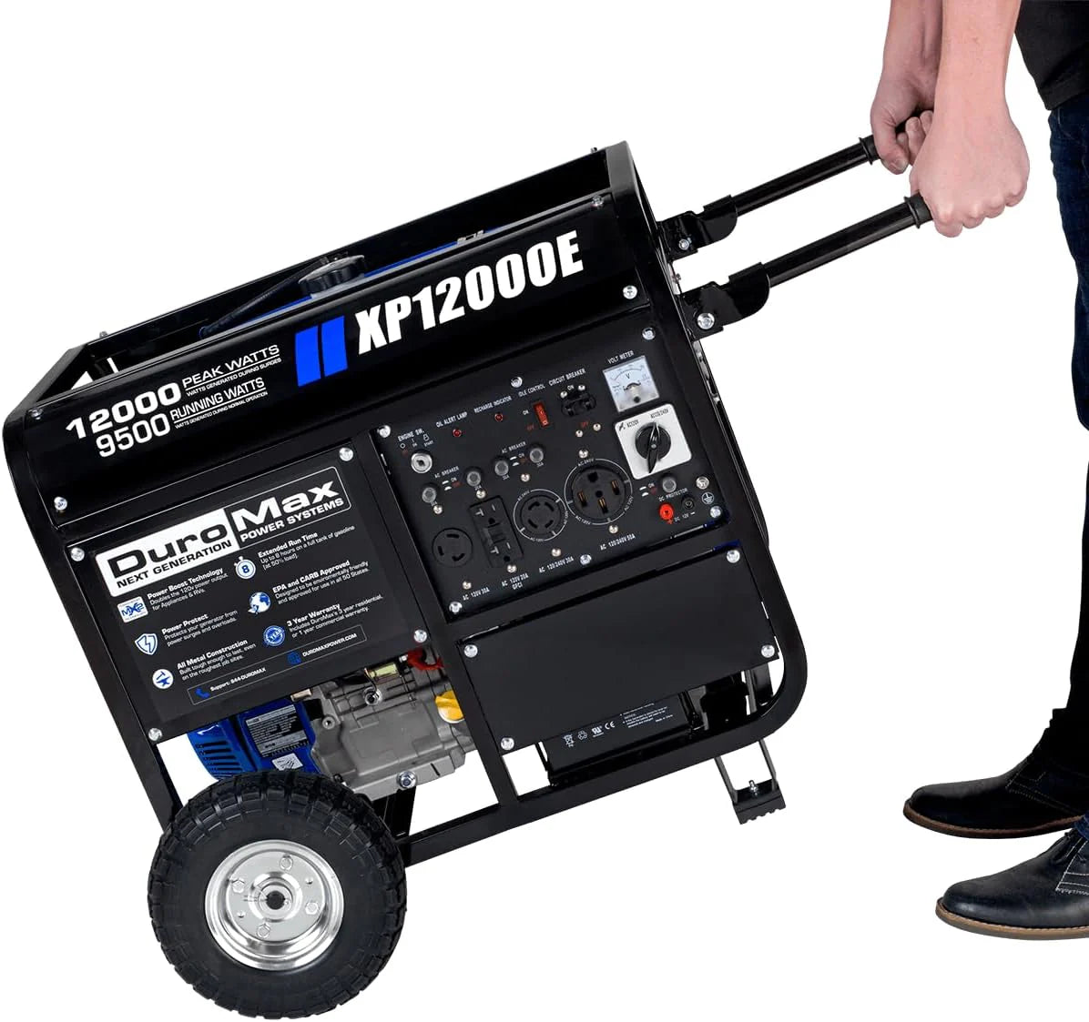 13.000-Watt Dual Fuel Portable Generator - Gas & Propane. Electric Start. Whole Home Backup Power. Transfer Switch Ready. RV & Emergency Ready