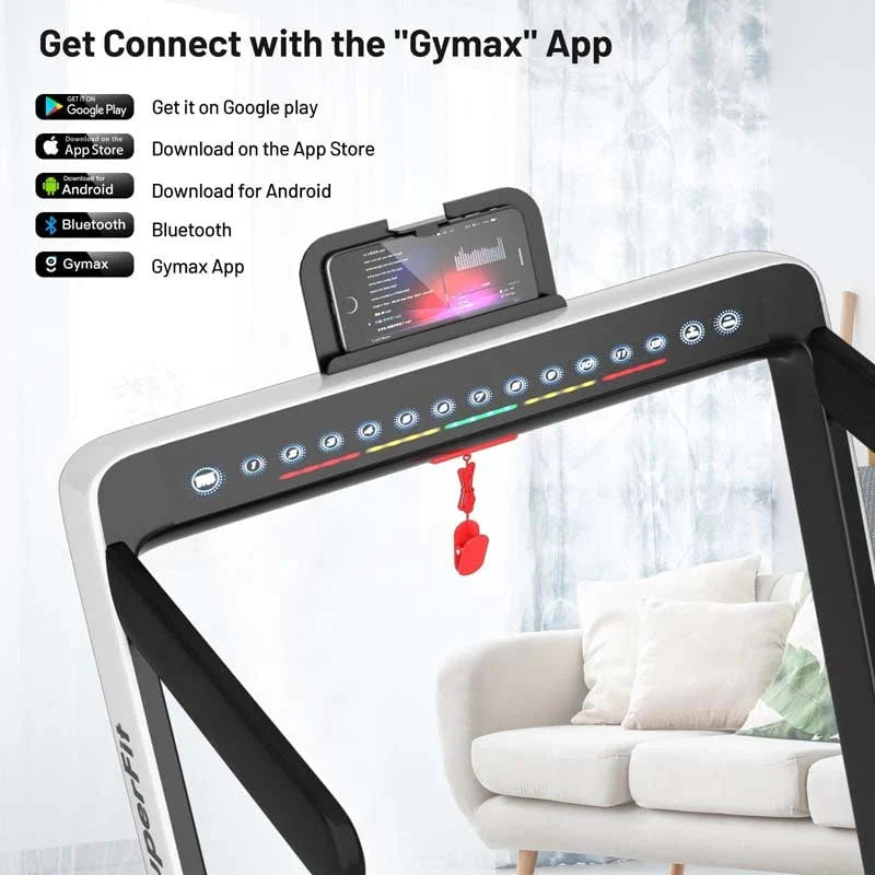 2-in-1 Folding Electric Treadmill. 2.25 HP. Under-Desk. with Dual Display and Smart App Control