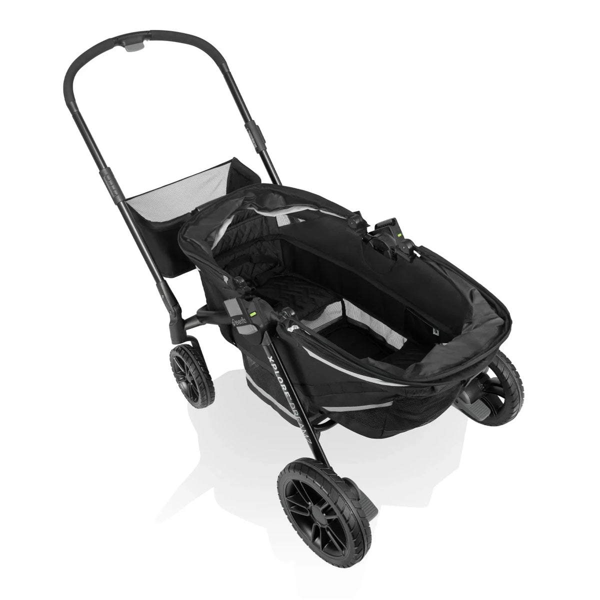 2-in-1 All-Terrain Baby Stroller Wagon with Canopy and Storage - Gray