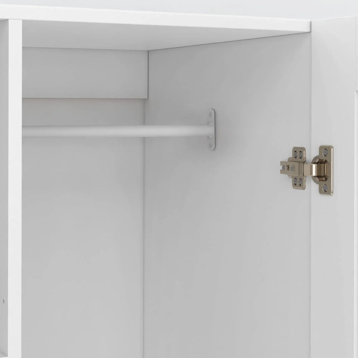 IDMarket - VITO 2-door wardrobe white 80 cm with 2 drawers. mirror and shelves