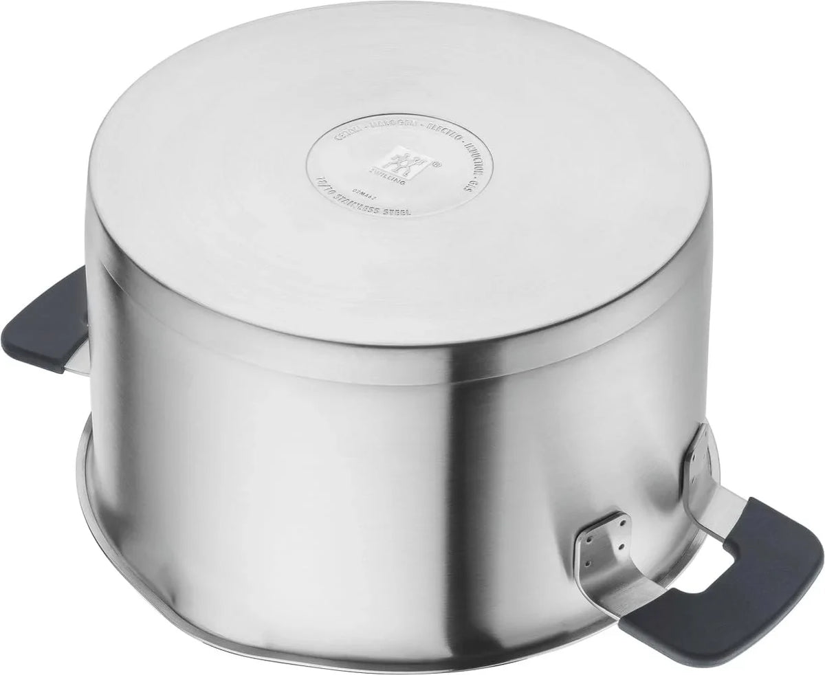 ZWILLING Simplify Kochtopf-Set 5-teilig. Mit Ausgießfunktion. Stay-Cool-Griffe. Induktionsgeeignet. Edelstahl. Silber