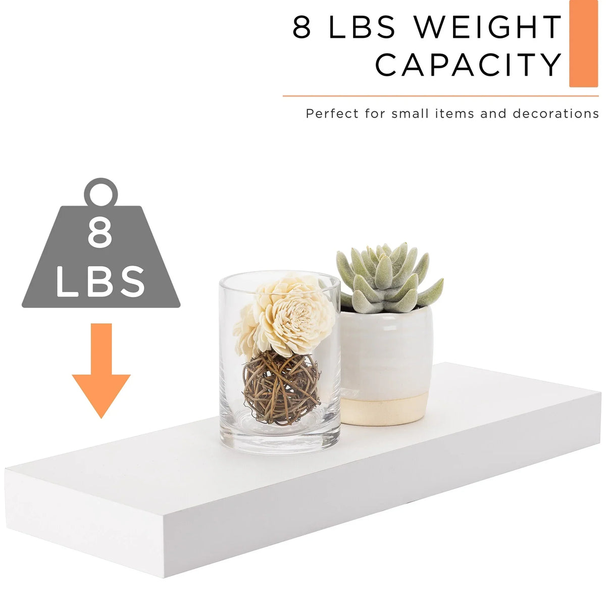16 Inch Floating Wall Shelves. 3 Pack Farmhouse Hanging Display and Storage Shelves