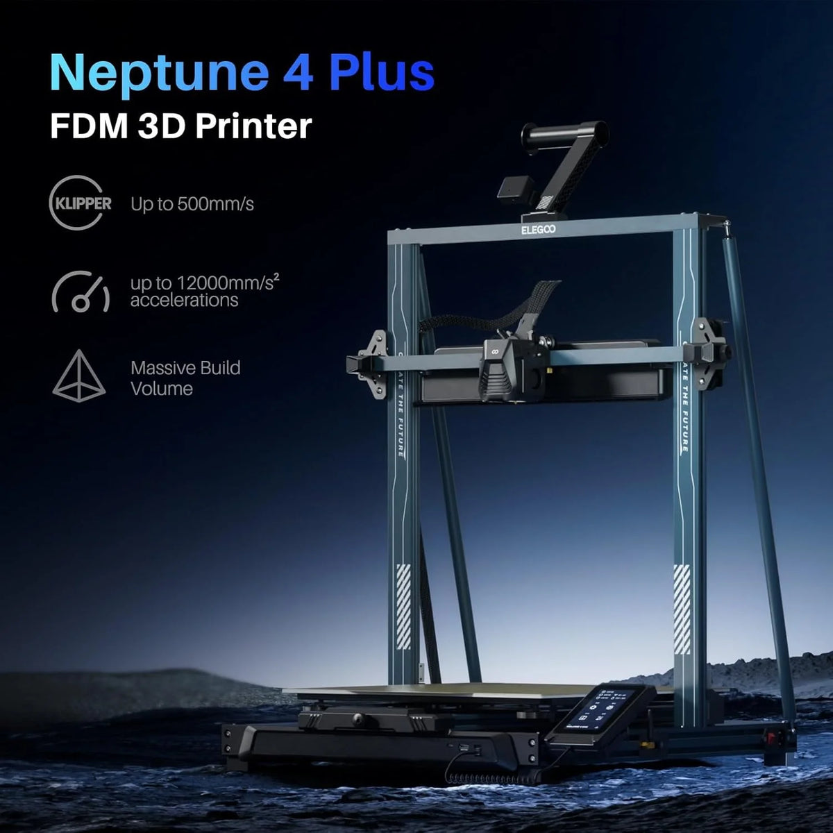 Printer with Auto Bed Leveling. Dual-Gear Direct Extruder. Dual Lead Screw Drive. Removable Capacitive Screen. 8.85x8.85x11in Large Printing Size