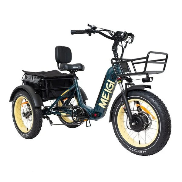 48V 14Ah 750W Foldable Fat Tire Electric Trike. 330-Lb. Capacity