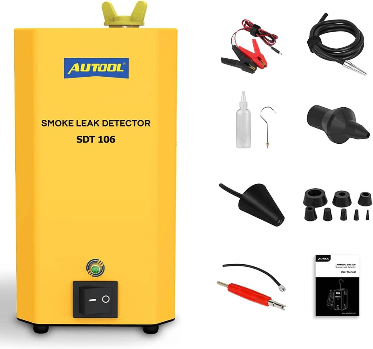 Smoke Machine Automotive Leak Detector.Evap Vacuum Smoke Diagnostic Tester.Pipeline Fuel Leakage Detector Compatible with 12V Vehicles