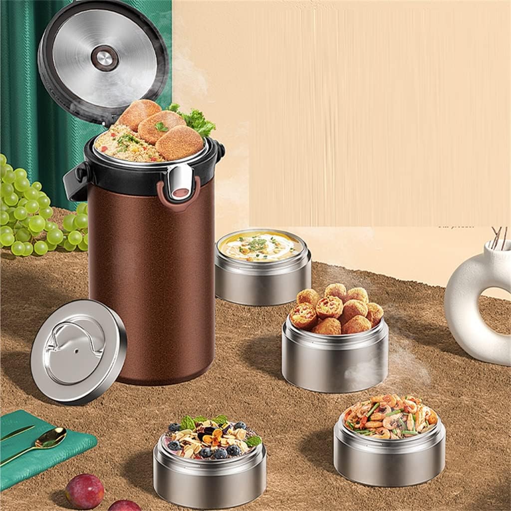Insulated Lunch Box. Insulated Multi-layer Stainless Steel Preservation Box. Portable Home Lunch Box