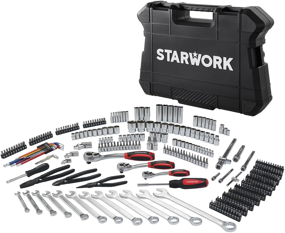 314-Piece Mechanics Tool Set and Socket Set. Professional Metric Set