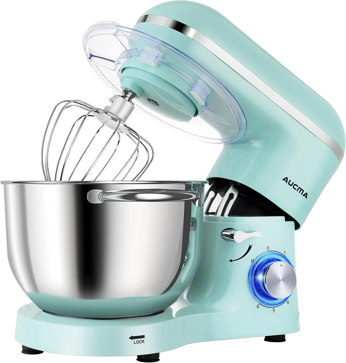 Vertical mixer. power 900 watts. capacity 8 gallons. large kitchen mixer. kitchen electric mixer with dough hook. whisk and stirring rod (blue. 8 gallons)