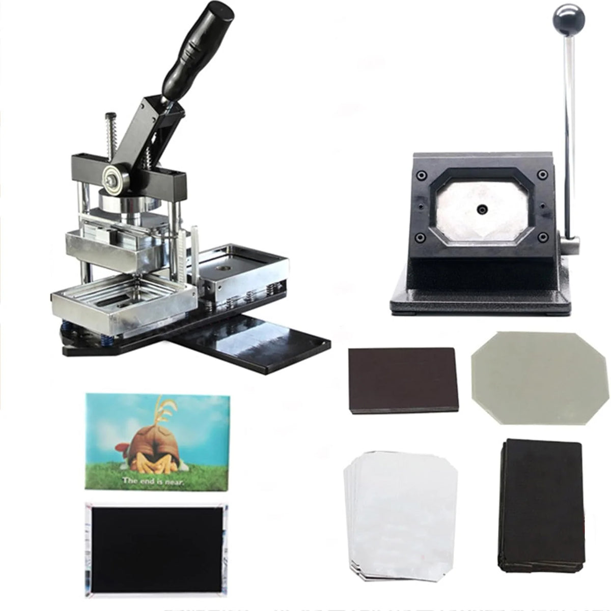 DIY Fridge Magnet Badge Maker Kit Button Badge Machine with Paper Cutter & 100pcs Components - Create Custom Photo Magnets. Badges & Stickers for Home. Office Or Gifts 80 * 53cm