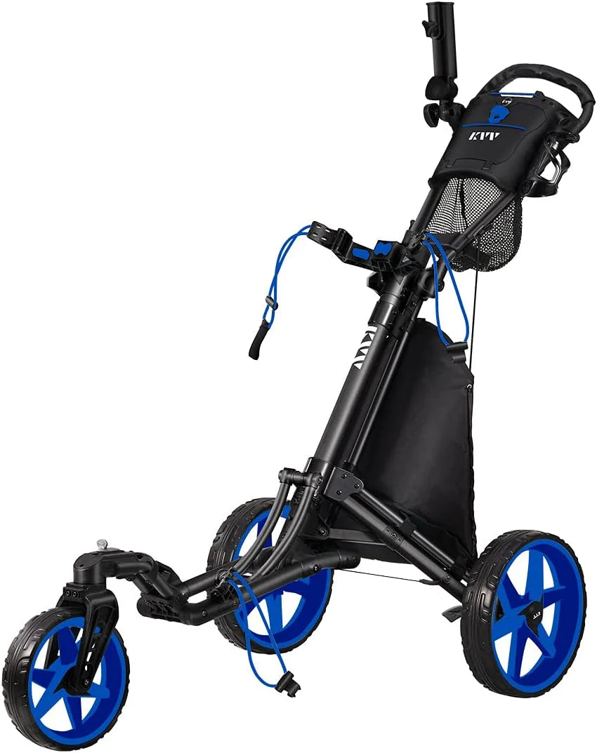 360-degree rotating front wheel golf cart. with opening and closing taking only one second - built-in free sunshade stand