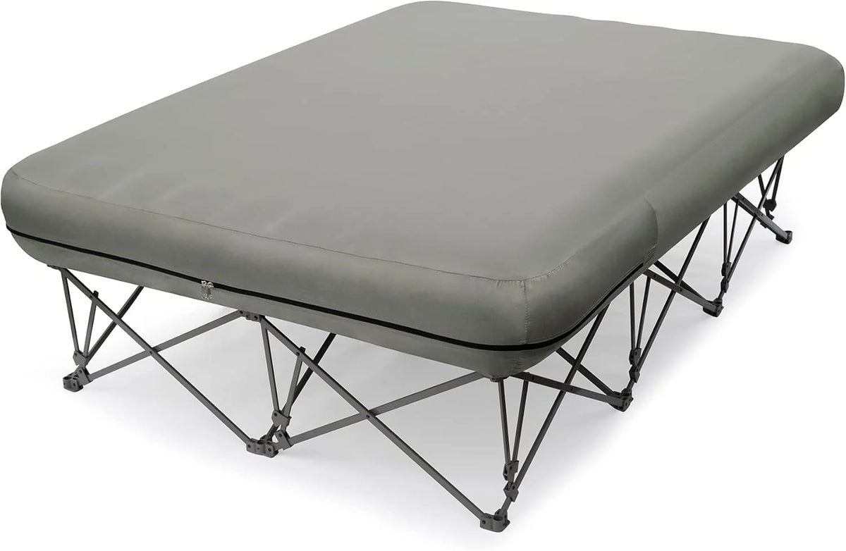 Foldable camping bed. equipped with an inflatable mattress and a portable bag. suitable for outdoor trips. camping. and beach vacations (excluding the inflatable pump)