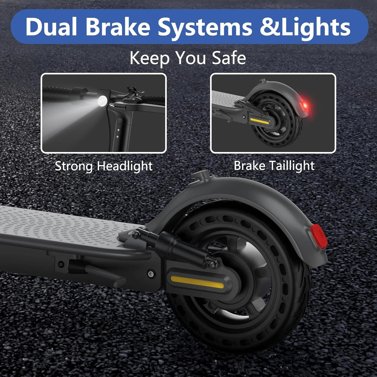 Electric Scooter Adults.Max 19/27/49 Miles Ranges.Top Speed 19/22 mph.350/750W Peak Motor. Folding E-Scooter with Dual Braking Dual Suspension