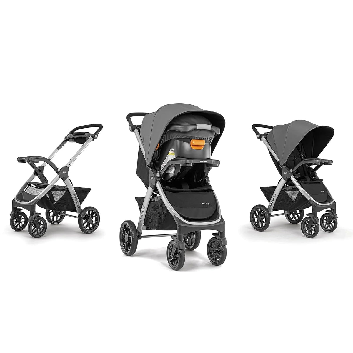 A foldable baby carriage equipped with 35 zip-style long-lasting baby safety seats and a baby carriage set. | Chunsan / Black