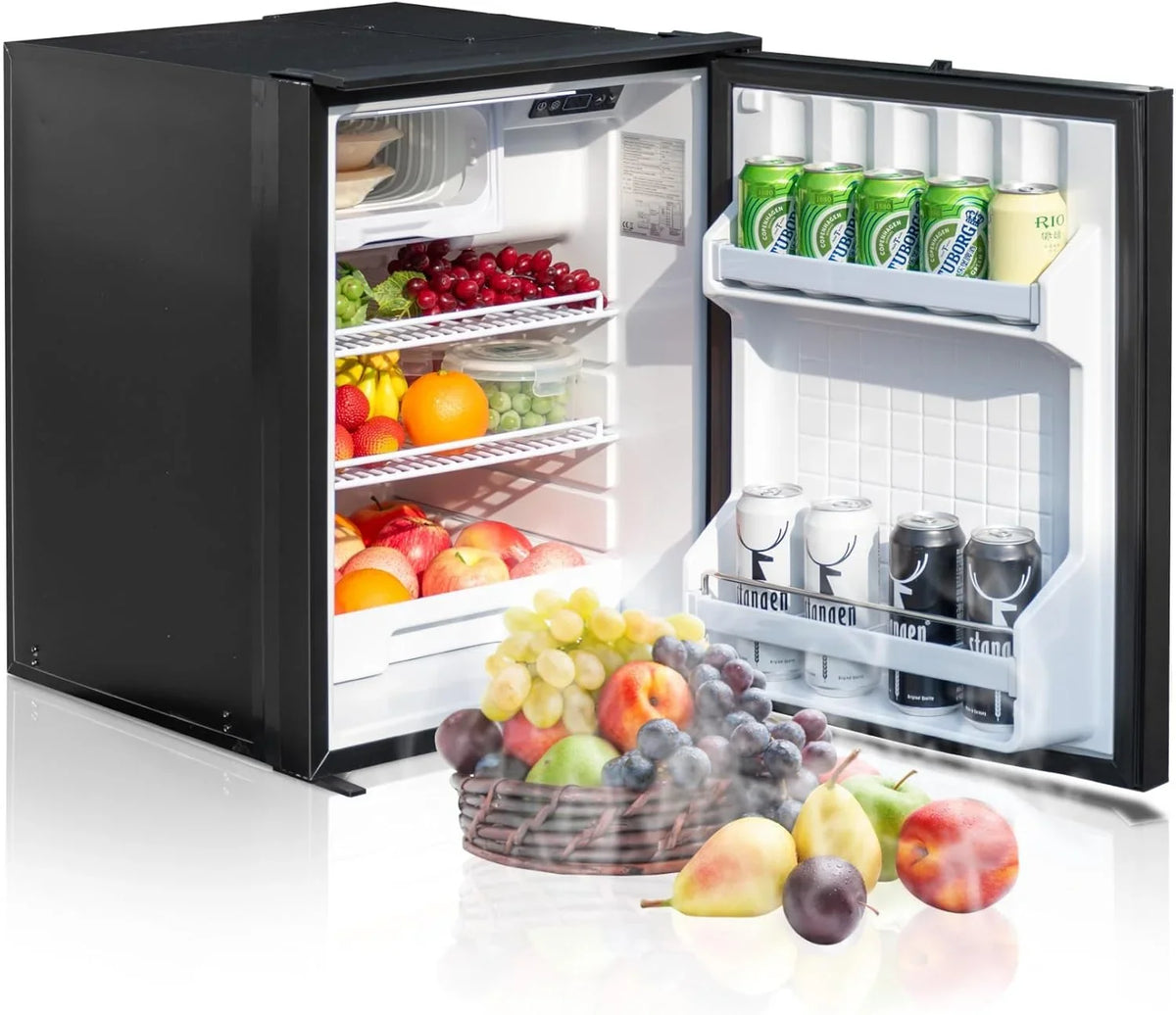 Smad 85L Kompressor Kühlschrank 12V. 12V Camping Kühlschrank. für Caravan. 6L Gefrierschrank. Schwarz