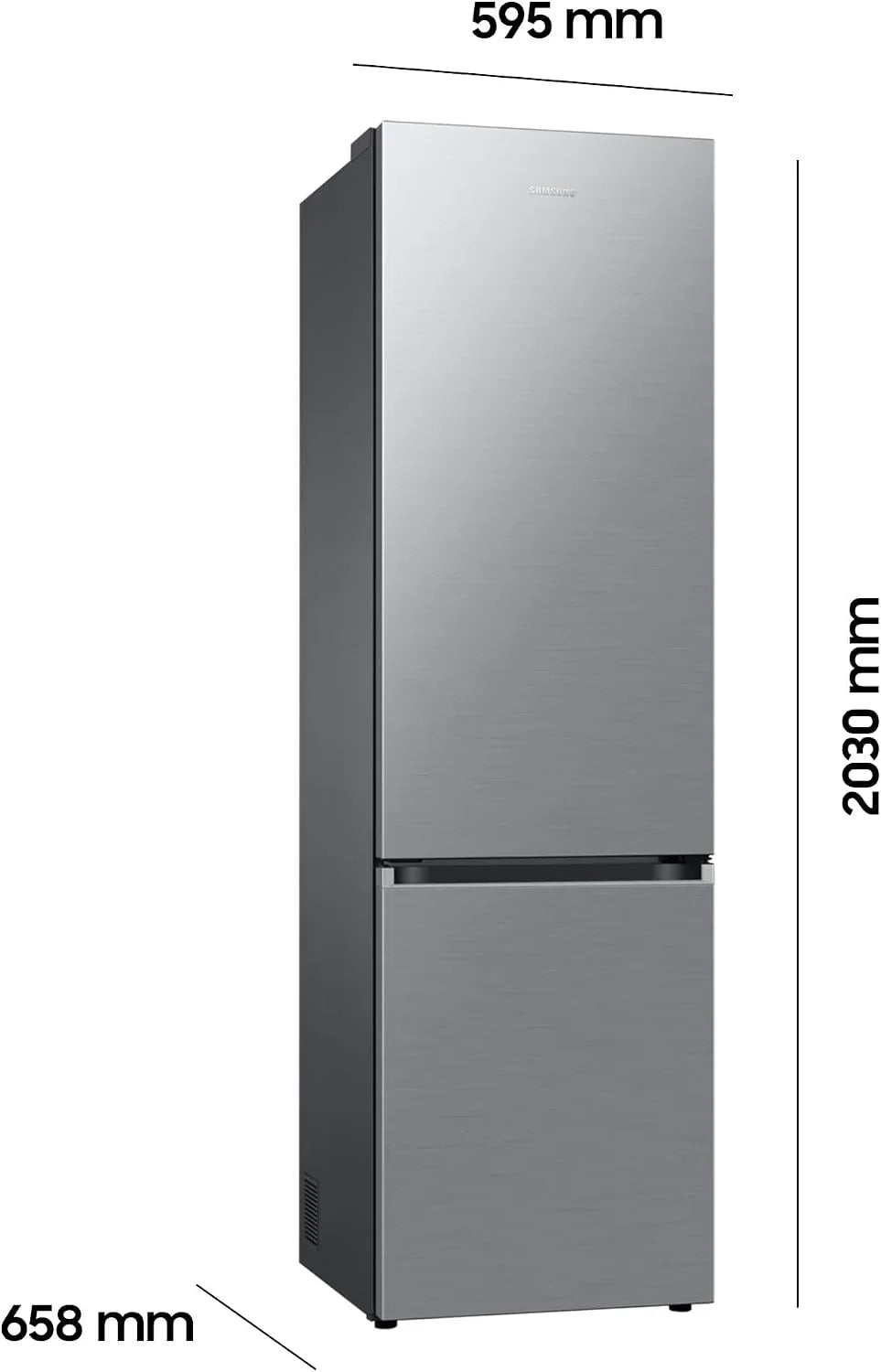 Samsung RB38C7AGWS9/EF Kühl-Gefrierkombination. 203 cm. 387 l. AI-Kühlschrank mit Gefrierfach. SmartThings AI Energy Mode. Cool Select+. Twin Cooling