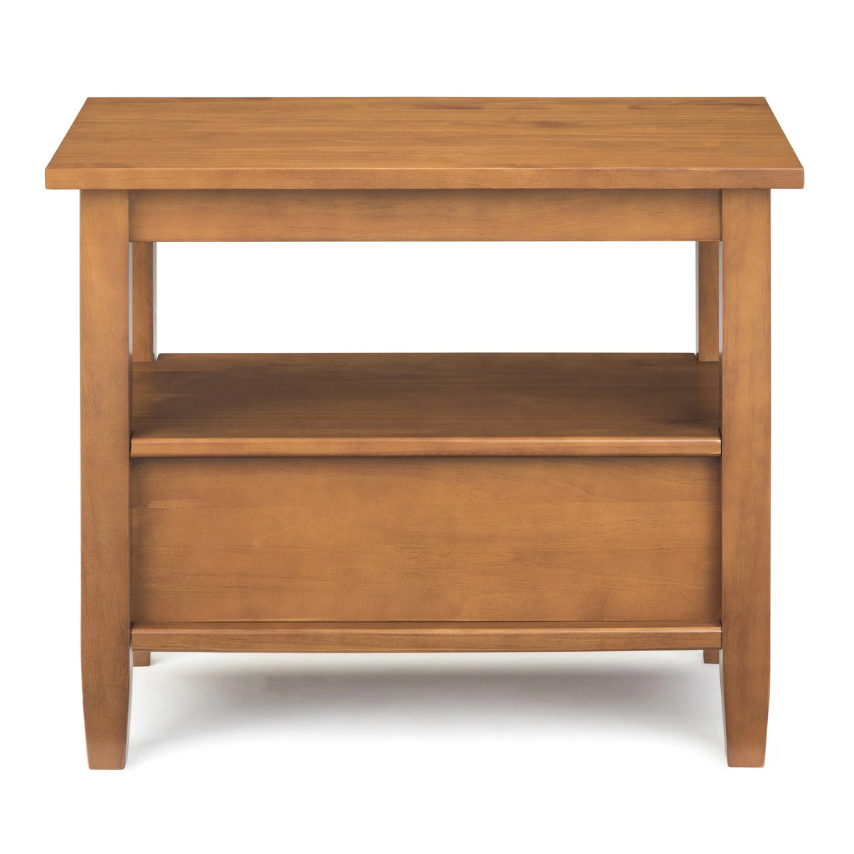 14 Wide Solid Wood Narrow Side Table. Rectangle Transitional Style Accent Table