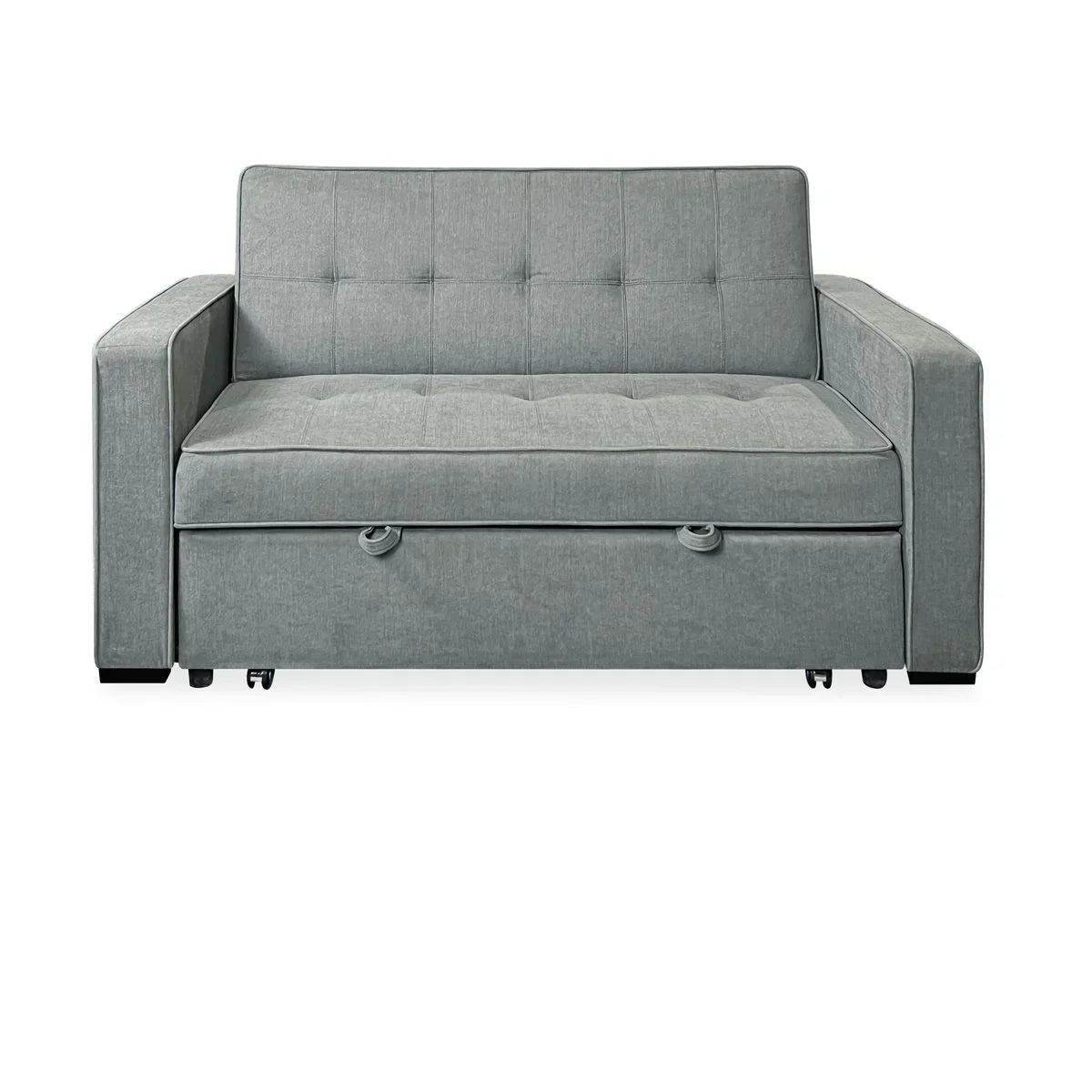 Sofá Cama De 2 Plazas Modelo Vienna Con Reposabrazos. Gris. Diseño Moderno. Práctico Y Funcional