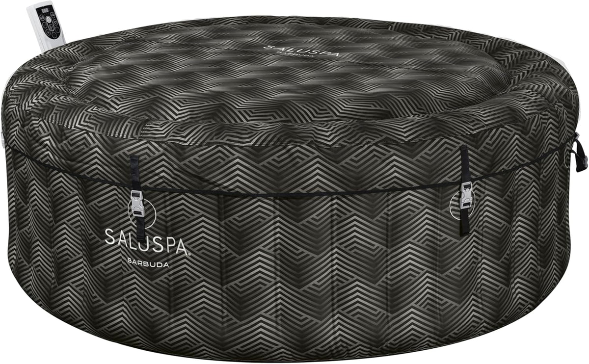 71 x 26-Inch Inflatable Hot Tub Spa for 2-4 Persons. Portable. with 2 Covers. Black