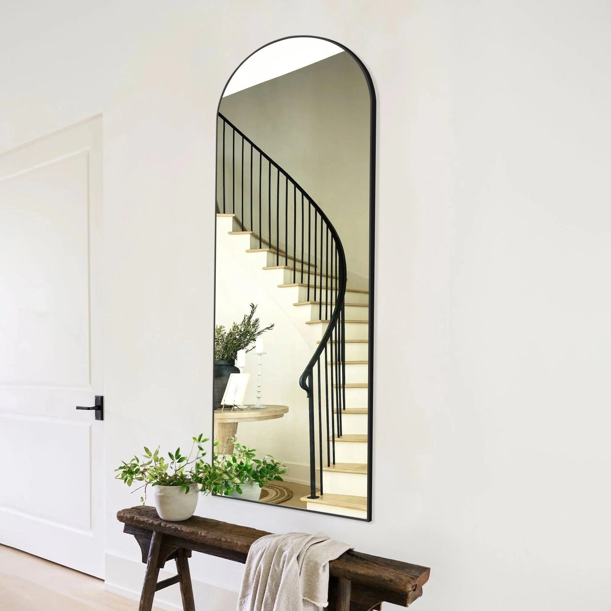 64x21 Full Length Floor Mirror. Large Full Body Aluminum Alloy Frame Standing Mirror with Stand and Wall Mount Option