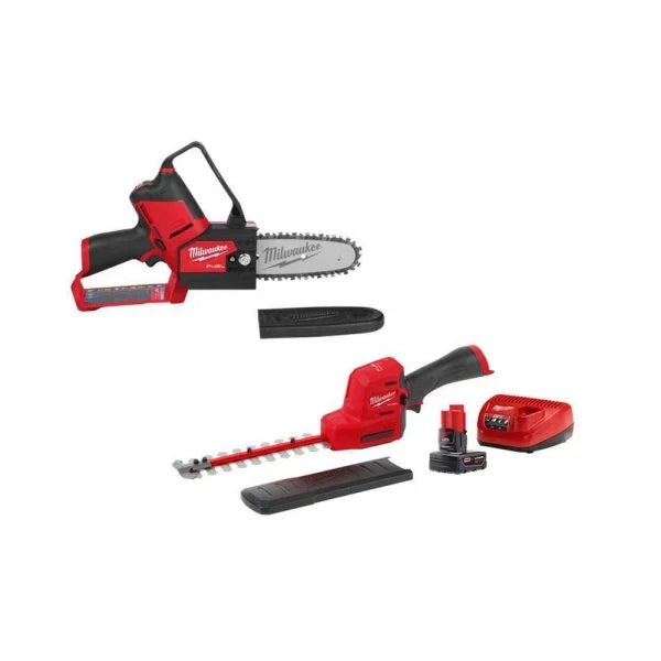 12V Brushless Cordless Pruning Saw – 8 Hedge Trimmer Kit with Battery