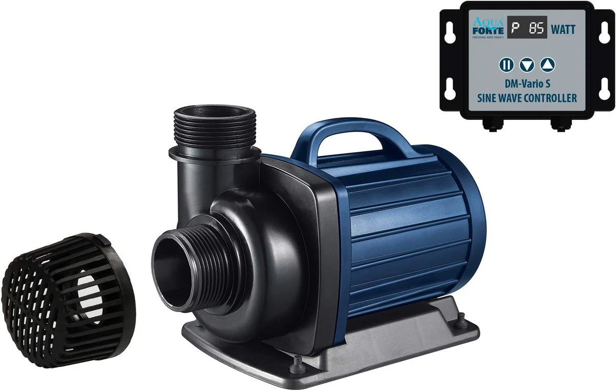 AquaForte Filter-/Teichpumpe DM-22.000 Vario S. 70-200W. Förderhöhe 7.5m. regelbar mit externem Controller. Ideal als Teichpumpe oder als Bachlauf- /