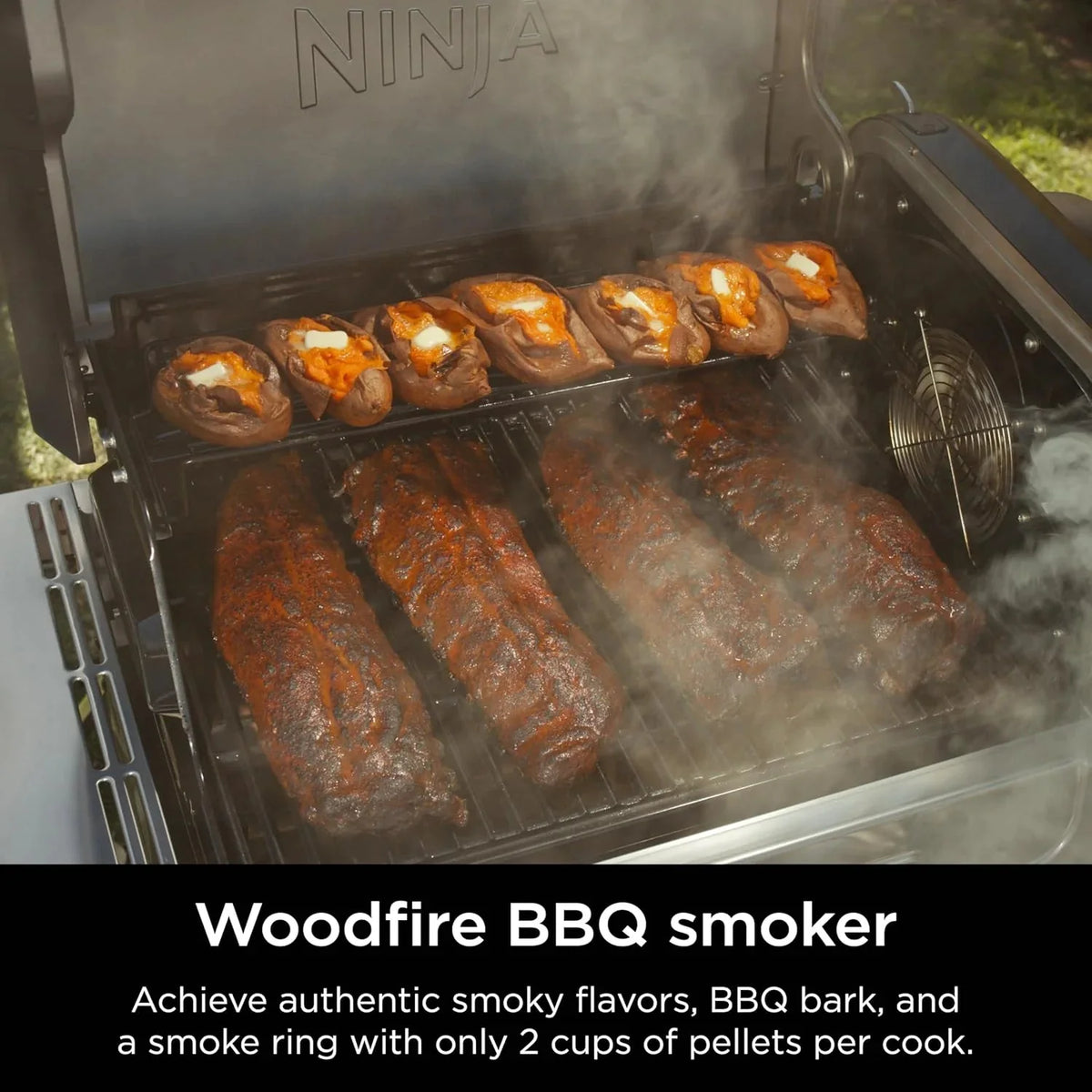 5-in-1 Electric and Propane Grill. 3-Burner Outdoor BBQ Grill and Smoker with Digital Controls. Griddle and Pizza Maker. Stainless Steel