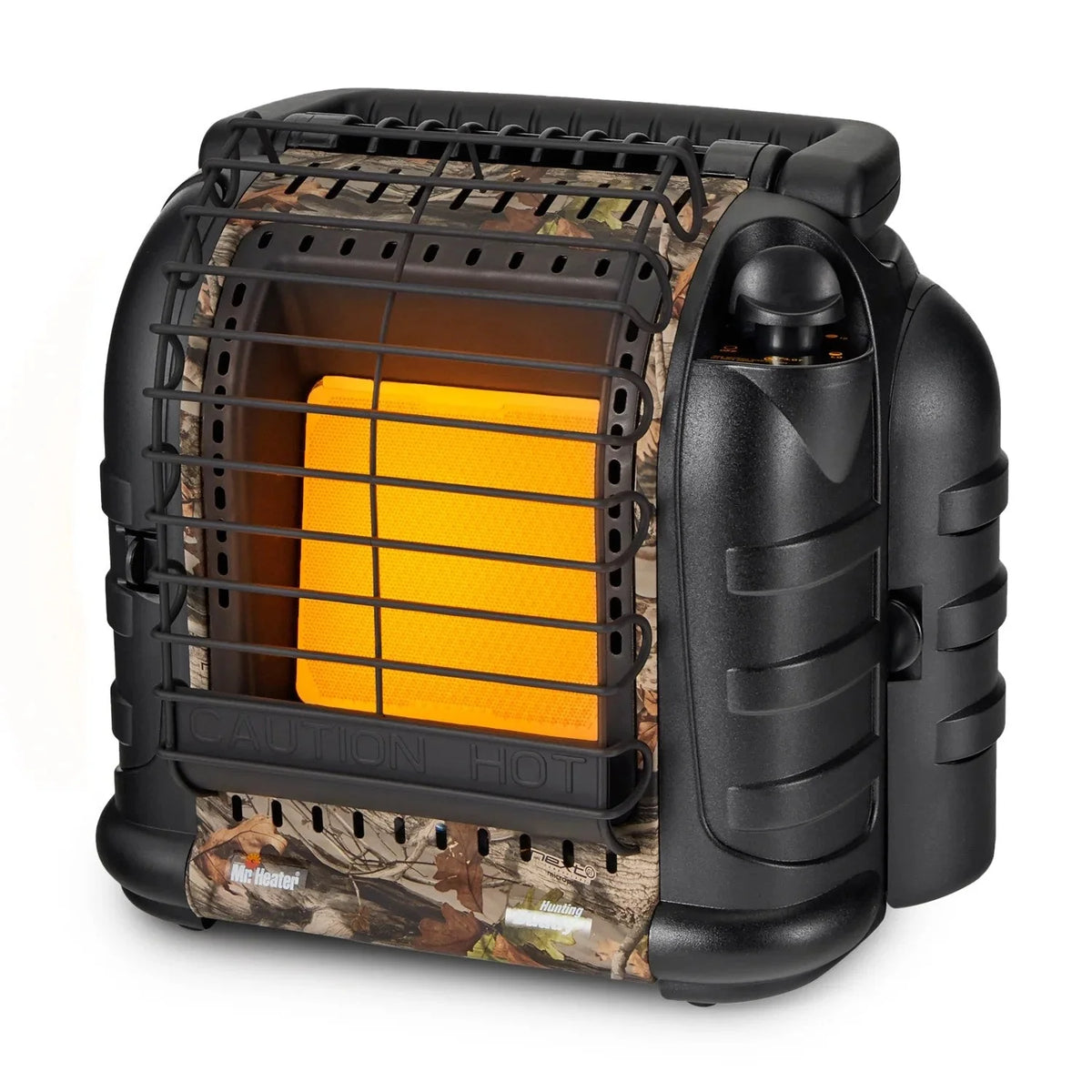 12.000 BTU Portable Propane Heater – 2 Heat Settings. ODS Safety Shut-Off. Camo