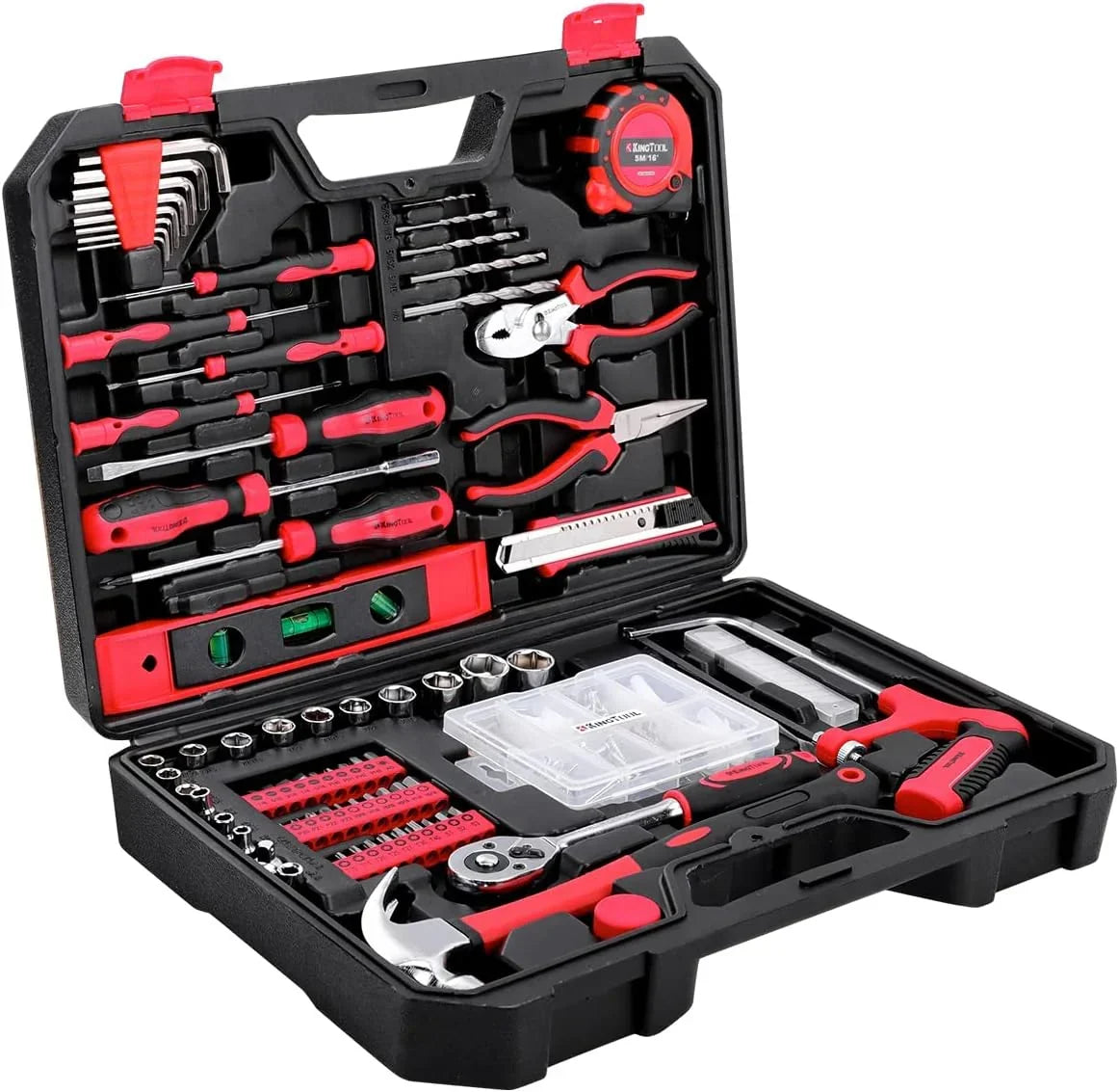 Home Tool Set Kit - 286 PCS Home Auto Repair Tool Kit with Rolling Tool Box. Mechanic Tool Sets with 21V Max Cordless Power drill. Perfect for
